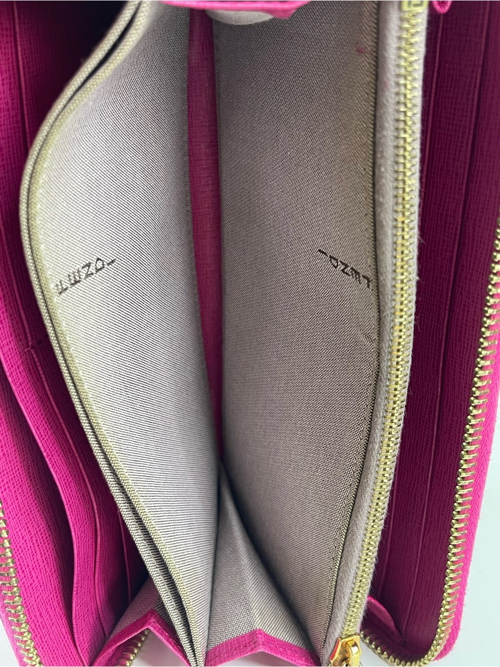 Fendi Pink Saffiano Leather Long Zippy Wallet With Dust Bag - Picture 10 of 16